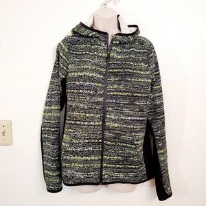 Nike thermal fit hooded thumb hole zipper front